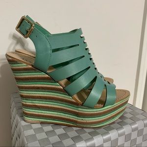 Anna Luz Handmade in Brazil Striped wedge EU 39